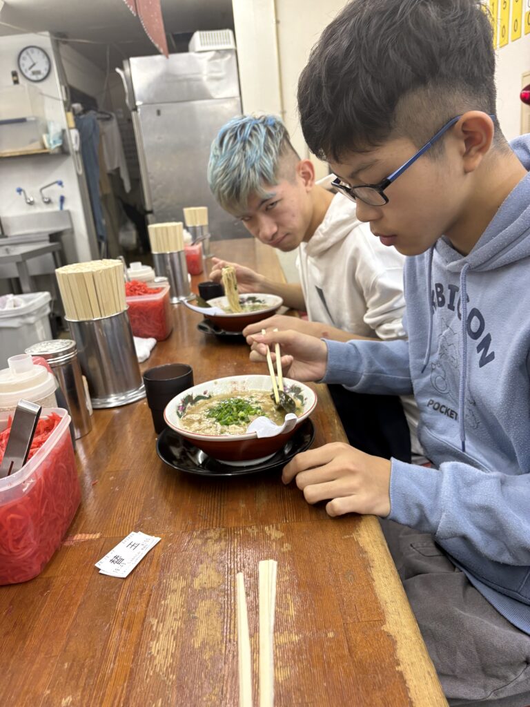 息子たちとラーメン