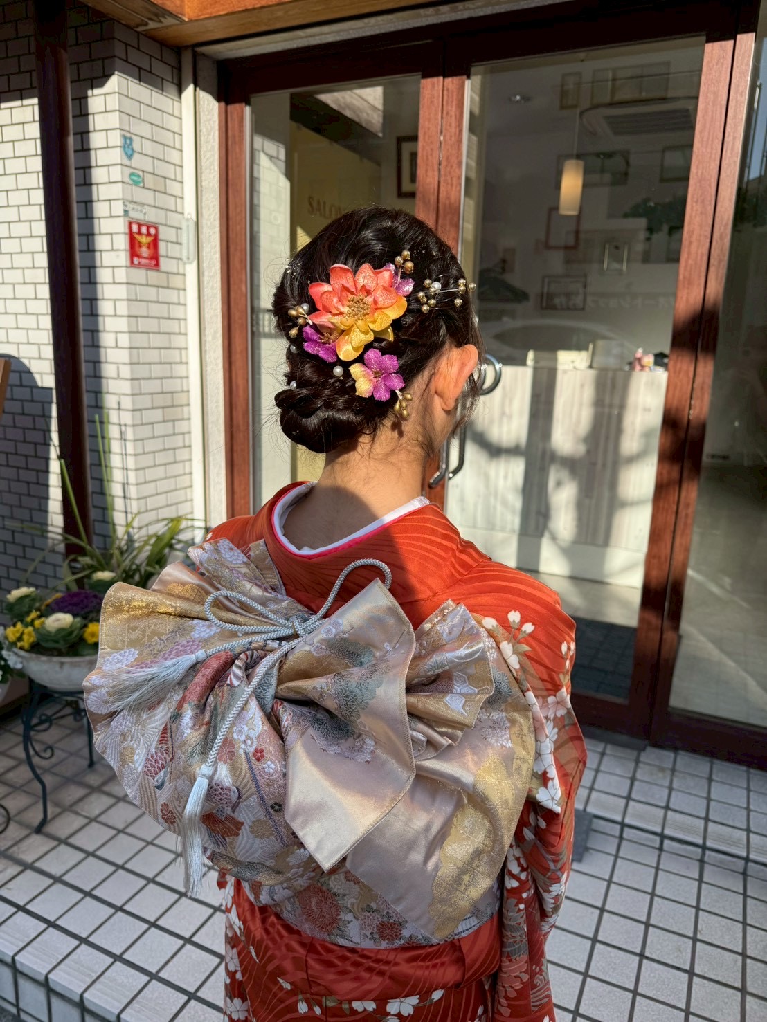 二十歳の集い 振袖 ヘアアクセサリー 美容室COSMOS 神戸